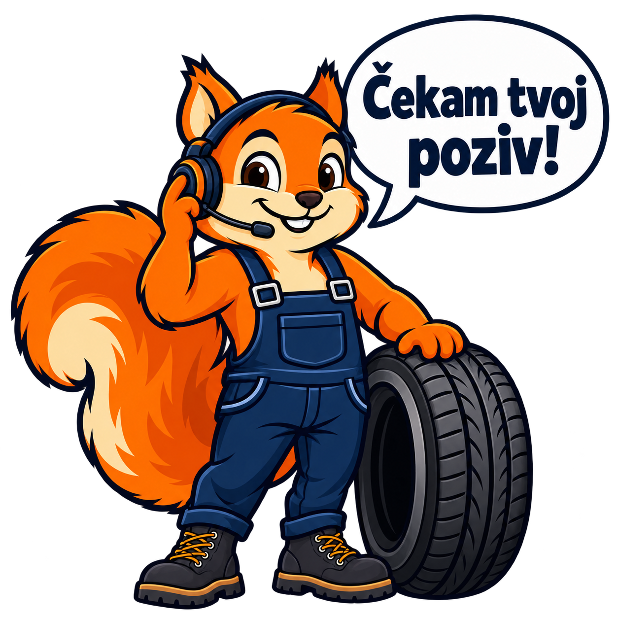 Kontakt Vulkanko sa slušalicama i govornim oblakom: Čekam tvoj poziv!
